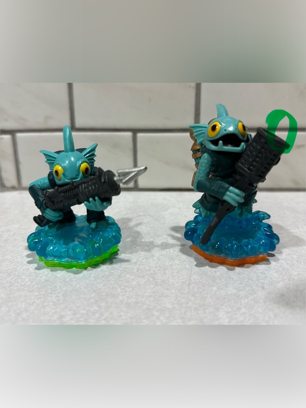 Skylanders Gill Grunt Lot of 2 Series 1 and 2 Activision Figurines
